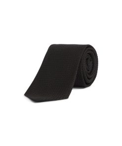 DAVID AUGUST GRENADINE TIE IN BLACK